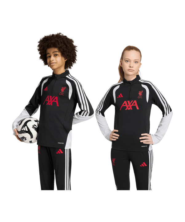 adidas FC Liverpool Tiro Felpa Bambini Nero - nero