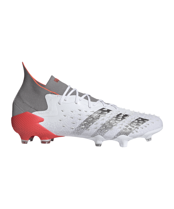 adidas Predator FREAK.1 FG White Spark Weiss Grau Rot - weiss