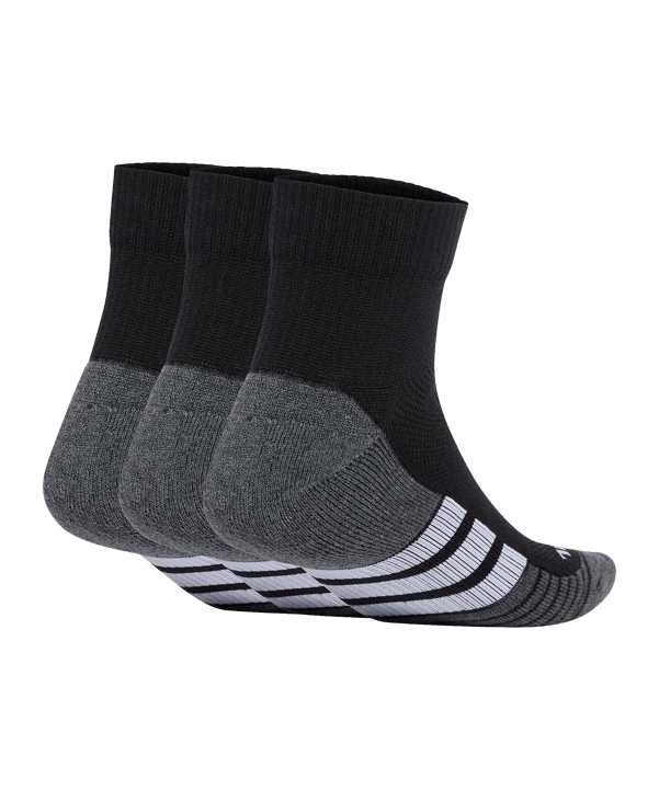 adidas Performance Cushioned 3-Pack Socken Schwarz - schwarz