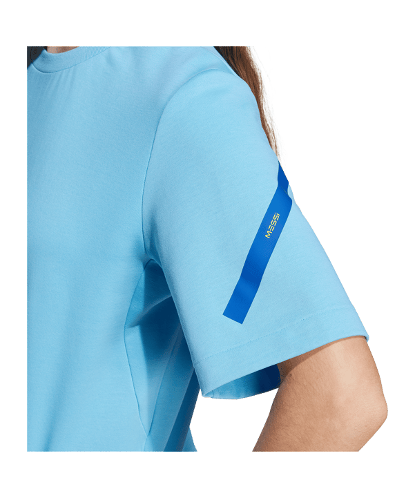 adidas Messi ZNE T-Shirt Kids Blau - blau