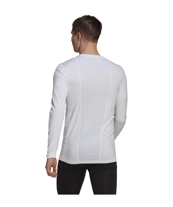 adidas Techfit Shirt langarm Weiss - weiss