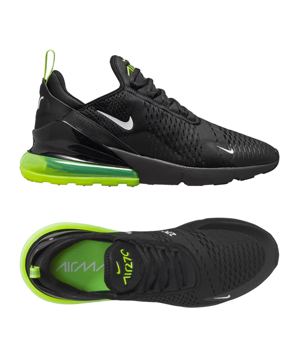 Nike Air Max 270 ESS Schwarz Gelb Silber F001 - schwarz