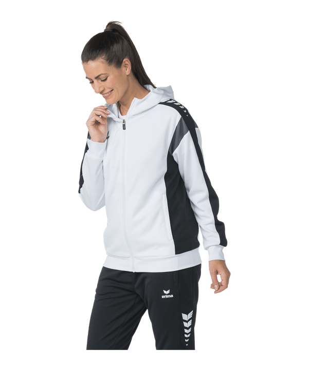 Erima Celebrate 125 Kapuzenjacke Damen Weiss - weiss