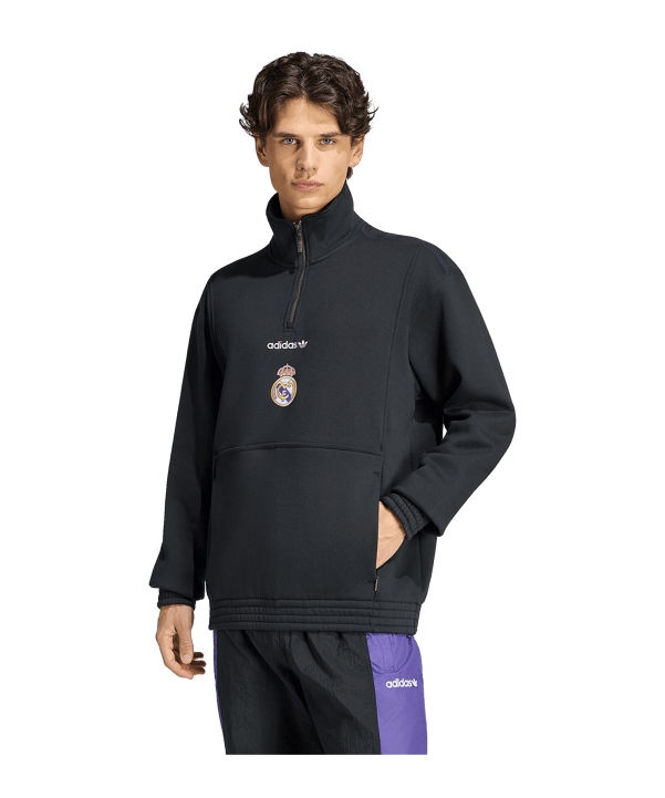 adidas Real Madrid Ritssluiting Zwart - zwart