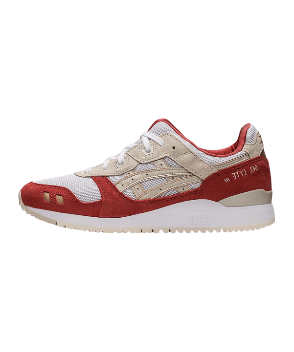 Asics Gel-Lyte III OG Grau Beige Rot - weiss