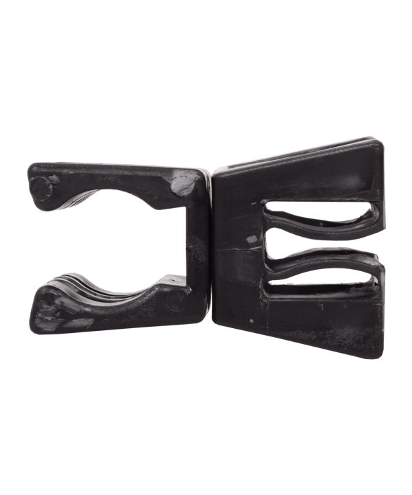 Cawila LIGA Halteclip für Stangen mit 25mm Durchmesser | Schwarz - schwarz