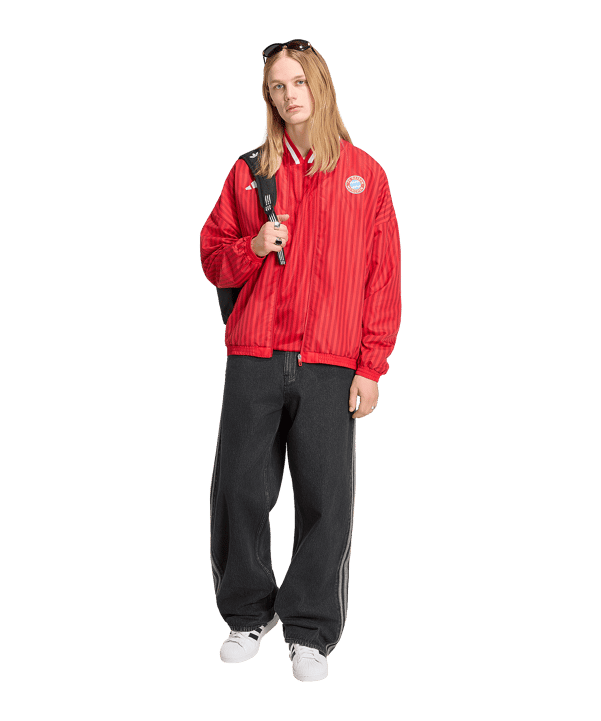 adidas FC Bayern München Stadium Giacca Rosso - rosso