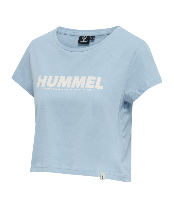 Hummel hmlLEGACY Cropped T-Shirt Damen Blau F7165 - blau