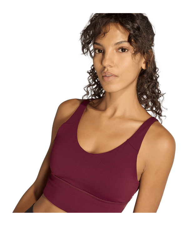 adidas 3 Stripes Studio All Me Sport-BH Damen Rot - rot
