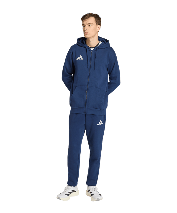 adidas Entrada 26 Kapuzenjacke Blau - blau