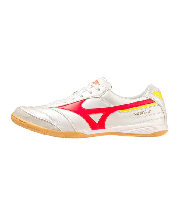 Mizuno Morelia Sala Elite IN Halle Release Weiss Rot Gelb F64 - weiss