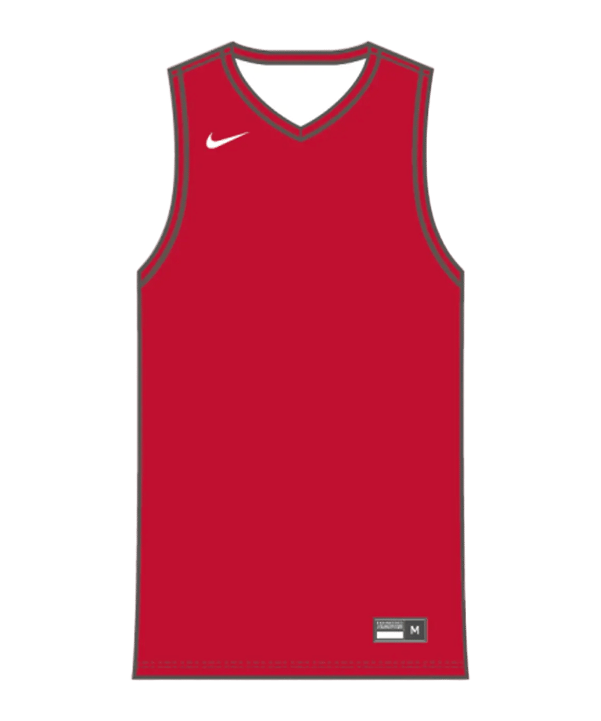 Nike Team 25 Basketball Stock Reversible Maglietta Donna Rosso C657 - rosso