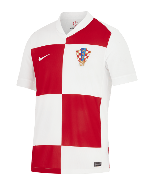 Nike Kroatien Trikot Home EM 2024 Weiss Rot Weiss F100 - weiss