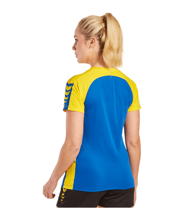 Erima Six Wings T-Shirt Damen Blau Gelb - blau