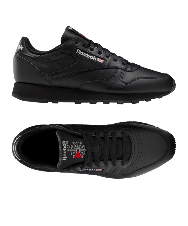 Reebok Classic Leather Schwarz Grau - schwarz