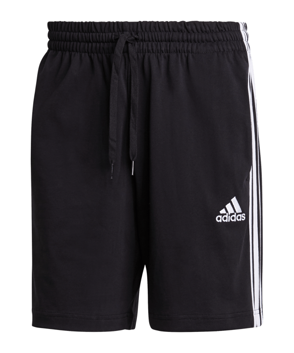 adidas Essentials 3 Stripes Short Schwarz Weiss - schwarz