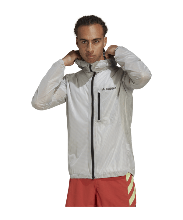 adidas Terrex Agravic 2.5-Layer Regenjacke Weiss - weiss