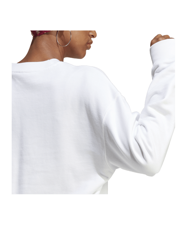 adidas Originals Trefoil Sweatshirt Damen Weiss - weiss