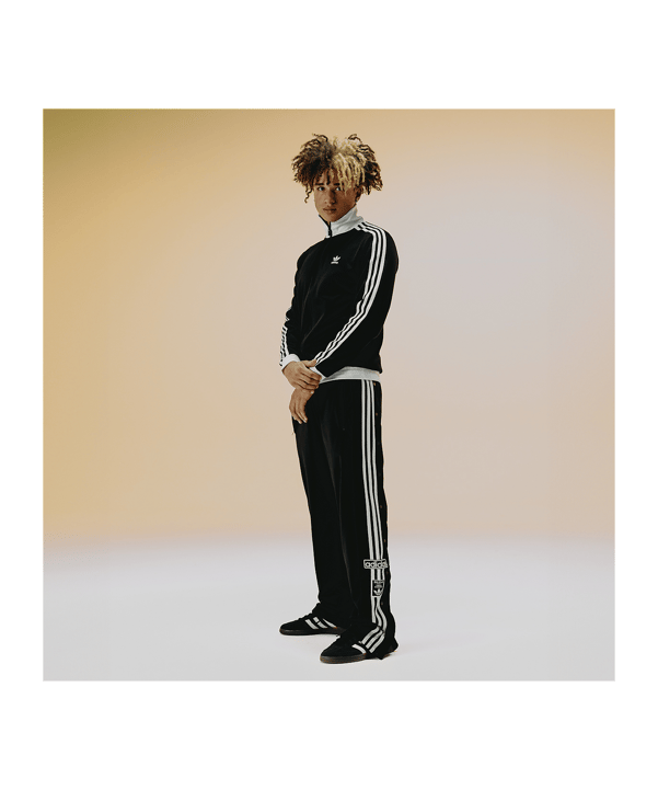 adidas Originals Beckenbauer Jacke Schwarz Weiss - schwarz