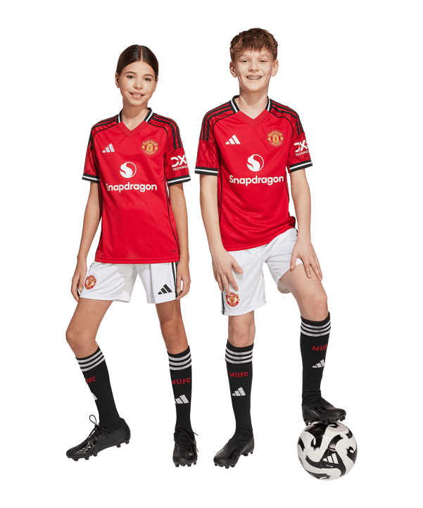 adidas Manchester United Short Home 2025/2026 Kids Weiß - weiss