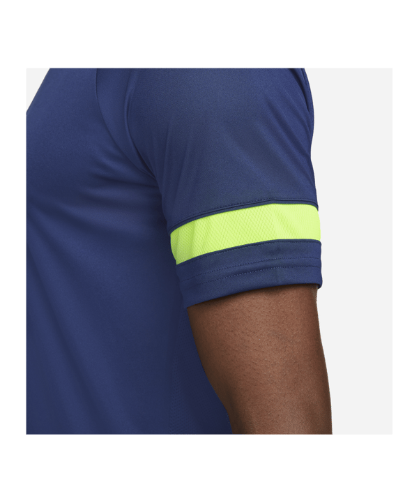 Nike Academy 21 T-Shirt Blau Gelb F492 - blau