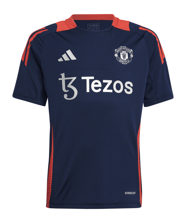 adidas Manchester United Trainingsshirt Kids Blau - blau