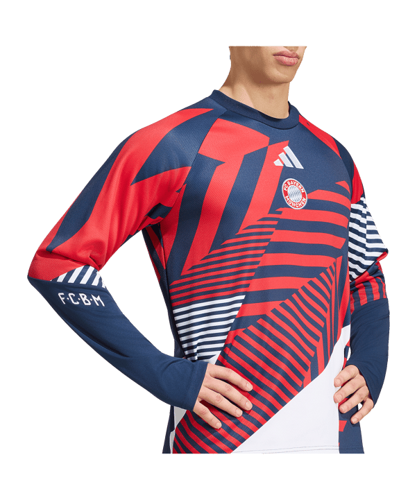 adidas FC Bayern München Prematch Sweatshirt 2026/2027 Blau
