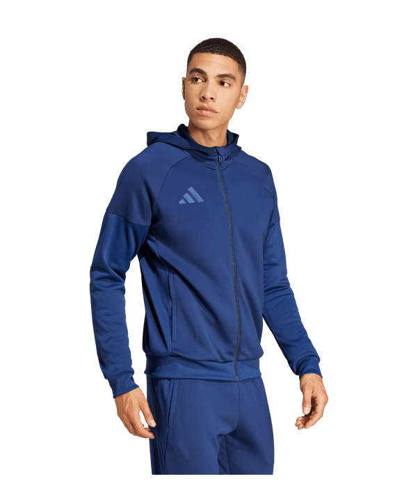 adidas Tiro 25 Travel Kapuzenjacke Blau - blau