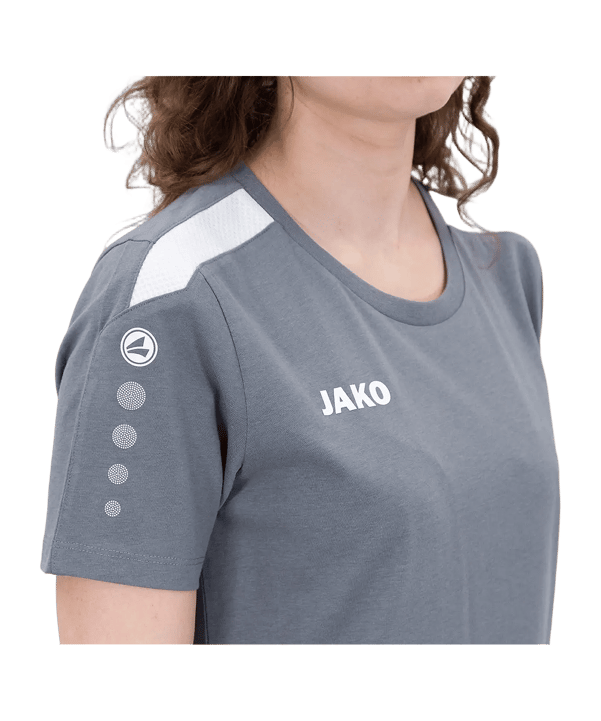JAKO Power T-Shirt Damen Grau Weiss F840
