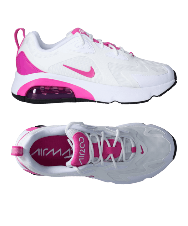 Nike Air Max 200 Sneaker Damen Weiss Pink F104 - weiss