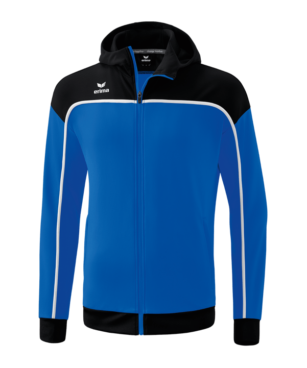 Erima Change by Kapuzenjacke Kids Blau Schwarz - blau