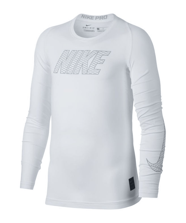 Nike Pro Compression Longsleeve Shirt Kids F100 - weiss