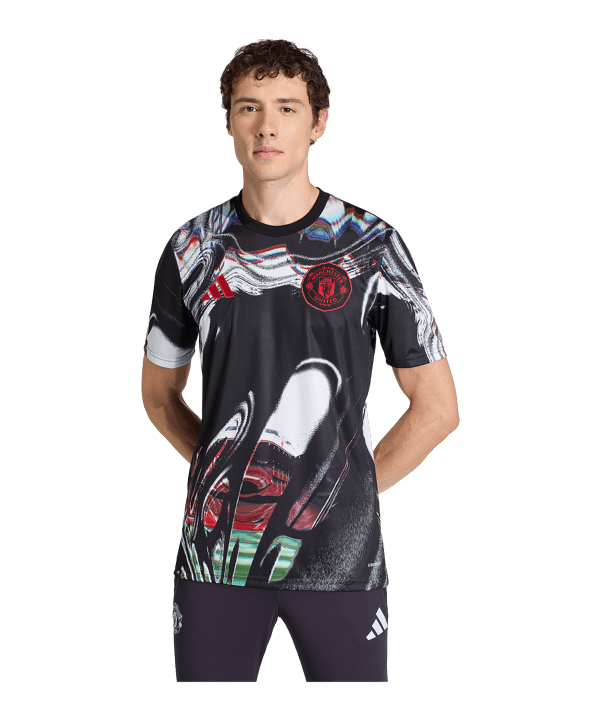adidas Manchester United Prematch T-Shirt 2025/2026 Schwarz - schwarz