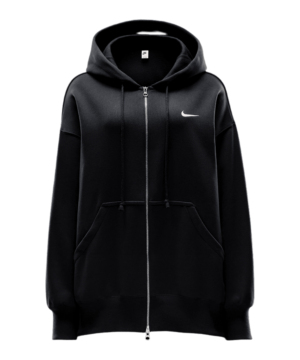 Nike Phoenix Fleece Oversized Jacke Damen Schwarz F010 - schwarz