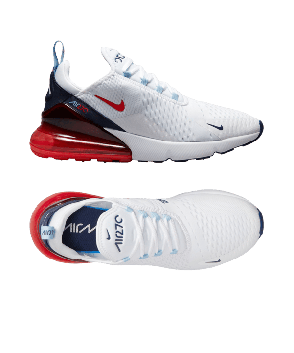 Nike Air Max 270 Weiss Rot Blau F100 - weiss