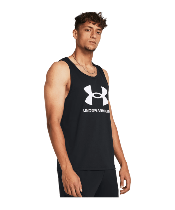Under Armour Sportstyle Logo Tanktop Schwarz F001 - schwarz