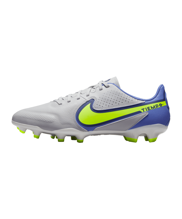 Nike Tiempo Legend IX Recharge Academy FG/MG Grau Gelb Blau F075 - grau