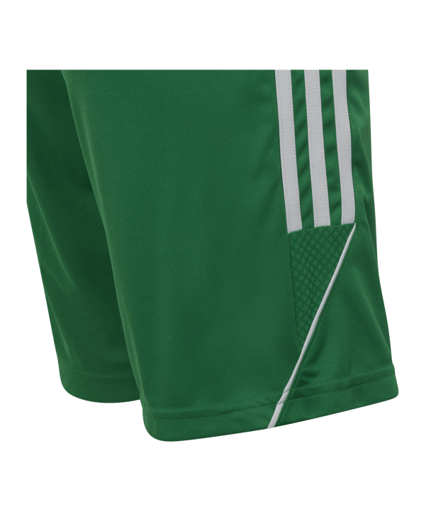 adidas Tiro 23 Short Kids Dunkelgrün Weiss - gruen