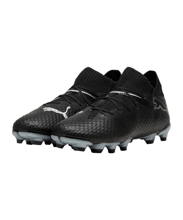 PUMA FUTURE 7 Pro FG/AG Eclipse Jr Kids Schwarz Silber F02 - schwarz