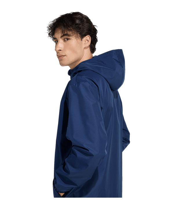 adidas Entrada 26 Regenjacke Dunkelblau - weiss