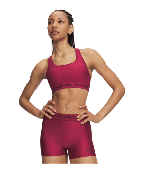 Under Armour Crossback Mid Sport-BH Dames Rood K622 - rood