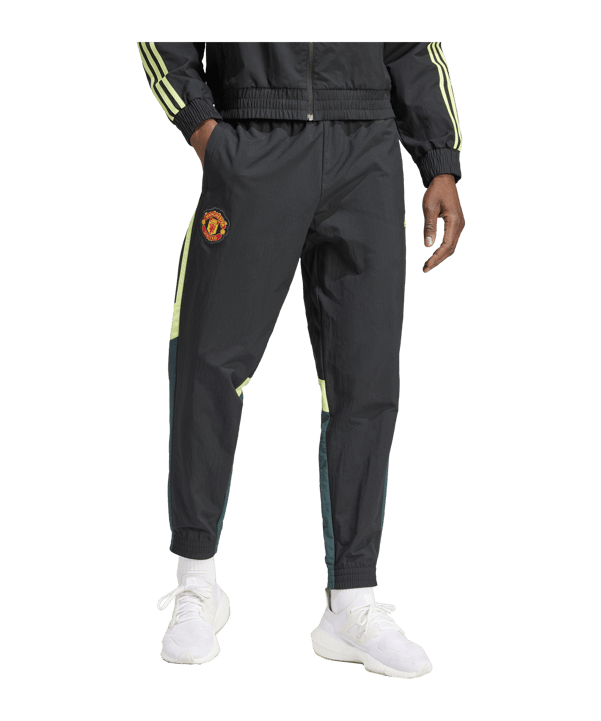 adidas Manchester United Woven Trainingshose Schwarz - schwarz