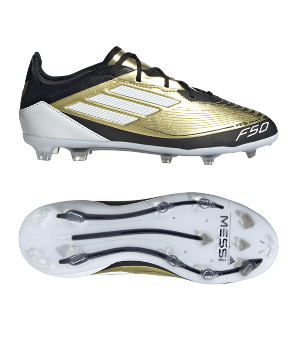 adidas F50 Elite FG Messi Triunfo Dorado Kids Gold Weiss - gold