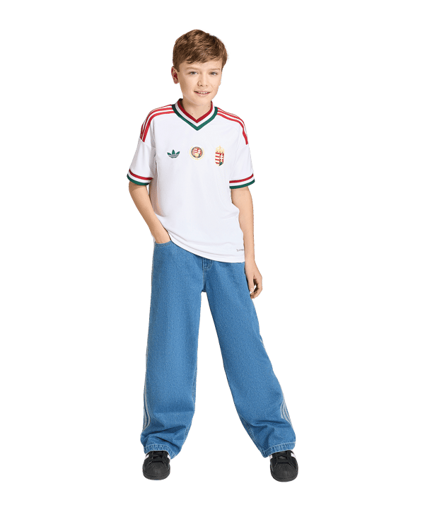 adidas MLSZ Ungarn 2026 Trikot Away 2026 Kids Weiß - weiss