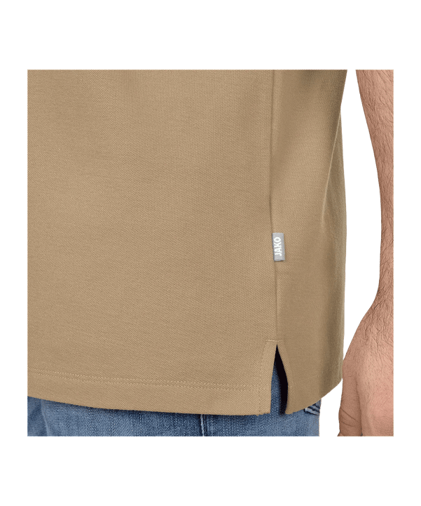 JAKO Organic Polo Shirt Beige F380 - braun