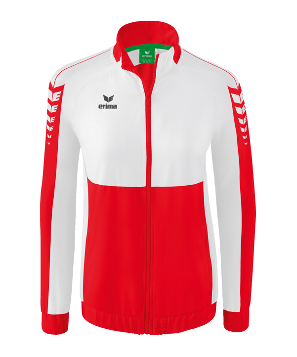 Erima Six Wings Präsentationsjacke Damen Rot Weiss - rot