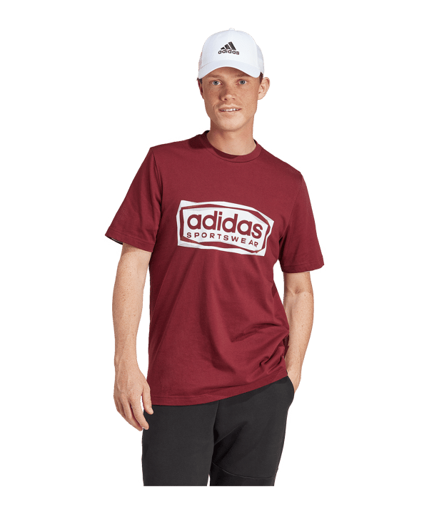adidas Folded Graphic T-Shirt Rot - rot