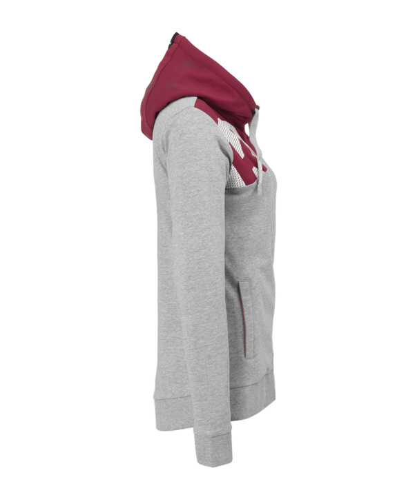 Kempa Core 2.0 Kapuzenjacke Damen Grau Rot F11 - grau