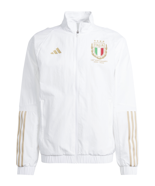 adidas Italien 125 Trainingsjacke Weiss - weiss