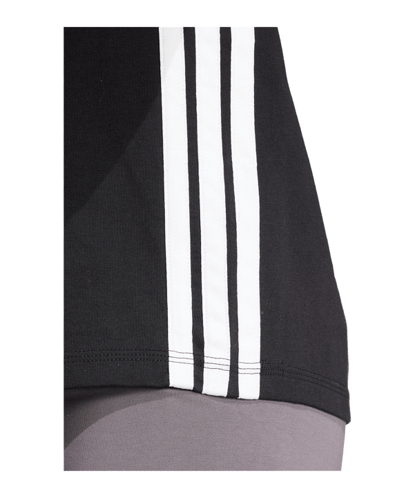 adidas Essentials 3S Cotton T-Shirt Damen Schwarz - schwarz